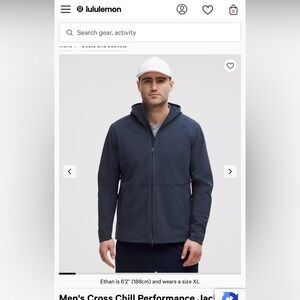 lululemon Men's Cross Chill Performance jacket Navy XL, NWOT